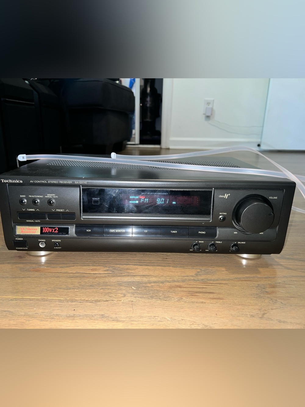Technics SA-EX110 AV Control Stereo Receiver AM/FM Radio Tuner Black- Tested-